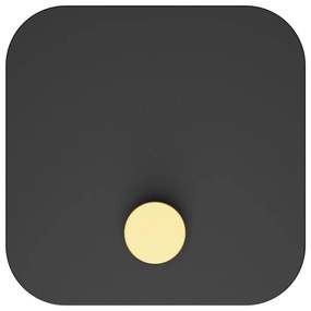 Cuier de perete negru cu raft din metal Hang in There – UMAGE