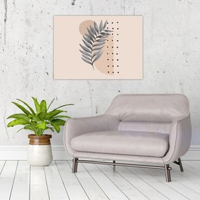 Tablou pe sticlă - Foaie ilustrată N⁰2 (70x50 cm)
