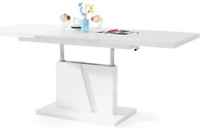 Măsuță de cafea pliabilă cu blat rabatabil NINO alb