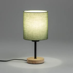 Lampă de masă Brilagi NUBILA WOOD 1xE27/25W/230V stejar/verde