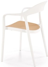 Scaun de grădină Karo(alb + natural). Promo -6%. 1092587