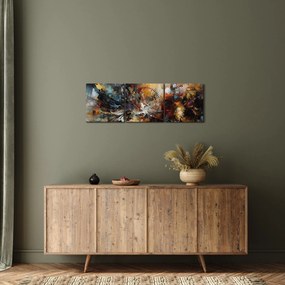 Tablou - Grafică abstractă (cu ceas) (90x30 cm)