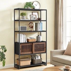 Raft E1121 BK, metal, negru