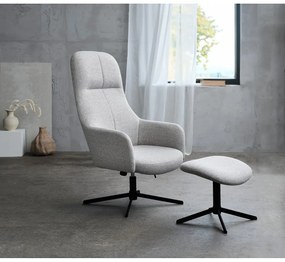 Fotoliu gri deschis pivotant de relaxare Manning – Unique Furniture