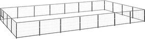 vidaXL Padoc pentru câini, negru, 28 m², oțel