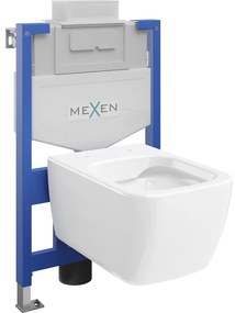 Mexen set WC încastrat cadru Felix XS-U cu vas de toaletă Margo, Albă - 6853342XX00
