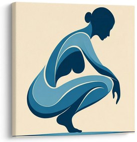 Tablou silueta meditativă a unei femei