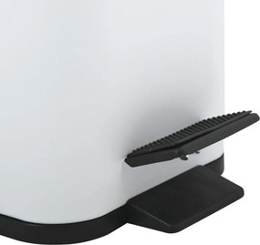 Coș de gunoi alb mat cu pedală din oțel 5 l Erik – Spirella