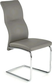 Scaun ARCO, gri/crom, piele ecologica/metal, 46x47x100 cm