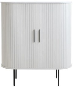 Dulap alb cu ușă glisantă 100x118x40 cm Nola – Unique Furniture