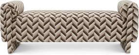 Bancheta eleganta design LUX Del Vale, Chevron brown