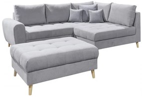 Coltar dreapta Alice, 3 locuri, 249 x 175 x 94 cm, gri deschis