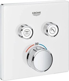 Baterie dus alba Grohe Grohtherm SmartControl patrata termostatica