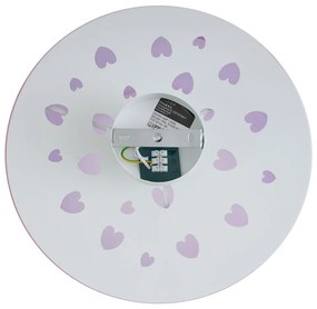 Plafonieră pentru copii roz cu inimioare - Harrie in Love