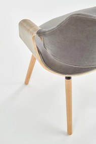 Scaun K396 material catifea gri stejar