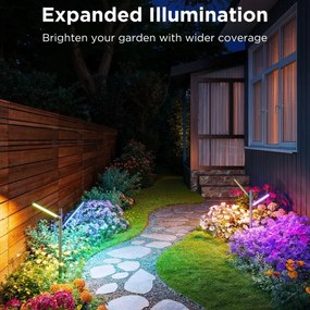 SET 2x lampă LED RGBICWW dimabilă de exterior Govee LED/36W/230V IP66 2700-6500K Wi-Fi