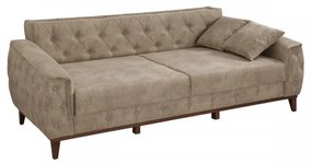 Set Canapea si Fotoliu, Lemn Solid, Marta, 2 Piese, Crem
