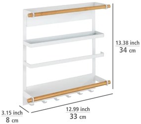 WENKO 54113100 - Organizator MAGNA 33x34 cm albă/maro/negru
