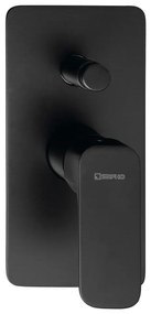 Baterie negru-mat pentru duș încastrată (2 ieșiri) Spy – Sapho