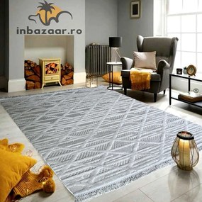 Covor 3D in relief zigzag 036G diverse marimi Gri