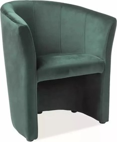 Fotoliu TM-1, stofa catifelata verde - Bluvel 78, 67x60x76 cm