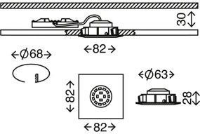 SET 3x corp de iluminat LED încastrat Briloner 7210-036 ATTACH LED/5W/230V IP44 alb