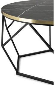 Măsuță de cafea DIAMOND 40x70 cm negru/auriu