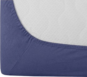 Cearsaf Jersey albastru marin 160 x 200 cm