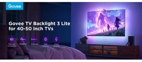 Govee - TV Backlight 3 Lite TV 40-50" SMART LED retroiluminare RGBICW Wi-Fi IP67 + telecomandă