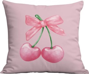 Față de pernă CHERRIES 45x45 cm, roz
