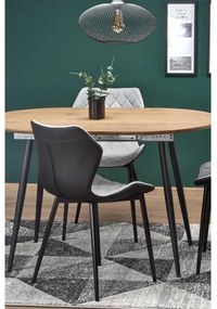 Masă de dining BALNOR, stejar/negru