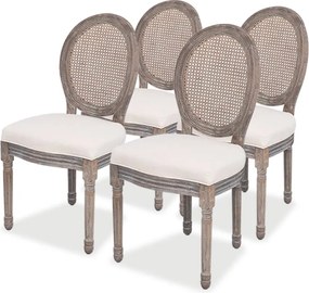 vidaXL Scaune de bucătărie, 4 buc., material textil