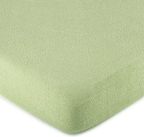 Cearșaf de pat 4Home, din frotir, verde, 180 x 200 cm, 180 x 200 cm