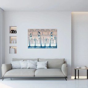 Tablou - Corbii păzind orașul (90x60 cm)