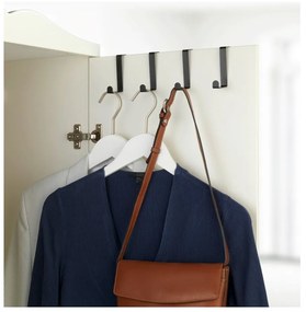 Set 4 cârlige pentru uşă Wenko, negru mat