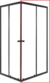 Olga SQ Element 90 ușă de duș negru