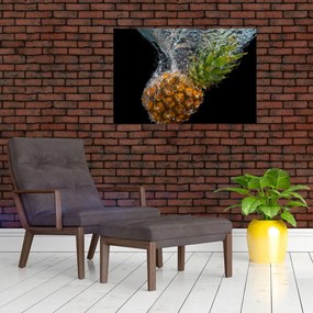 Tablou cu anans în apă (90x60 cm)