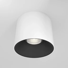 Spot LED aplicat, plafoniera design tehnic Alfa alb, negru 10cm