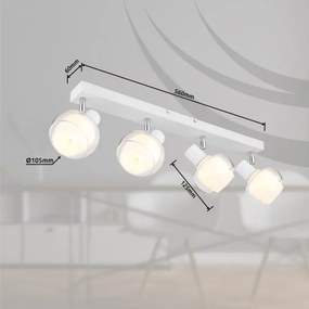 Globo 54309-4W - Spot TOKKI 4xE14/40W/230V alb