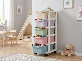 Raft pe roti cu sertare TONES 97x36x36 cm, colorat