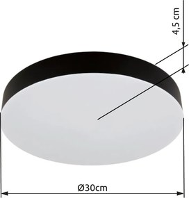 Plafoniera LED design circular MATTHEW negru