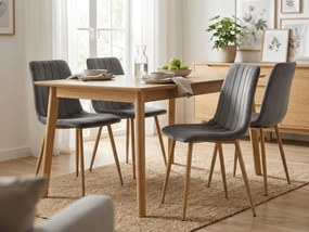 Scaun din catifea Lava grafit gri inchis