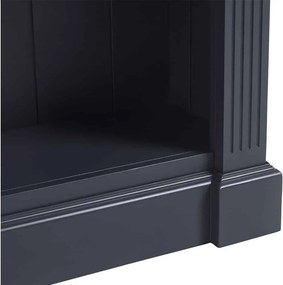 Bibliotecă lemn masiv natur London Albastru/, 90 × 33 × 200 cm