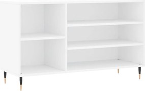 vidaXL Pantofar, alb extralucios, 102x36x60 cm, lemn compozit