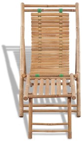 41492  Outdoor Deck Chair with Footrest Bamboo