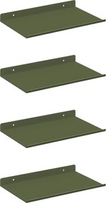 vidaXL Raft suspendat 4 pcs Verde măsliniu 30 x 18 x 2,5 cm Oțel