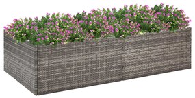 vidaXL Jardinieră de grădină, gri, 157x80x40 cm, poliratan