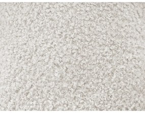 Canapea albă cu tapițerie din țesătură bouclé 232 cm Hippolyte – Bobochic Paris