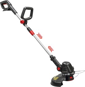 Outsunny Trimmer cu acumulator 2-în-1, lățime de tăiere 30 cm, mâner reglabil, cap motor înclinat pentru grădină și curte, Argintiu | Aosom Romania
