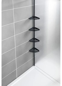 Raft pentru baie negru de colț telescopic Opal – Allstar